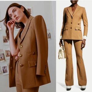 Veronica Beard Terre dickey Jacket Wool Blend Camel Tan Size 6